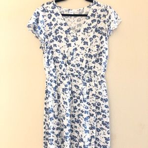 Gap Blue and White Floral Dress